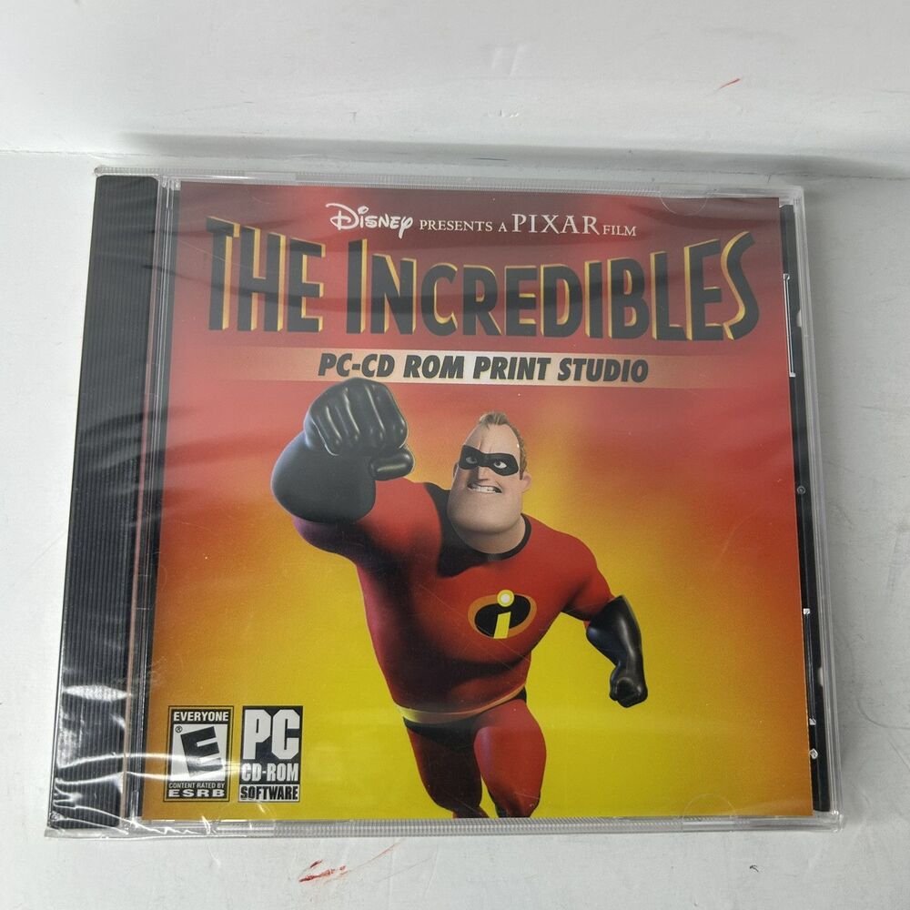 The Incredibles PC-CD ROM Print Studio Disney Pixar (Win 98/Me/XP) Computer Game